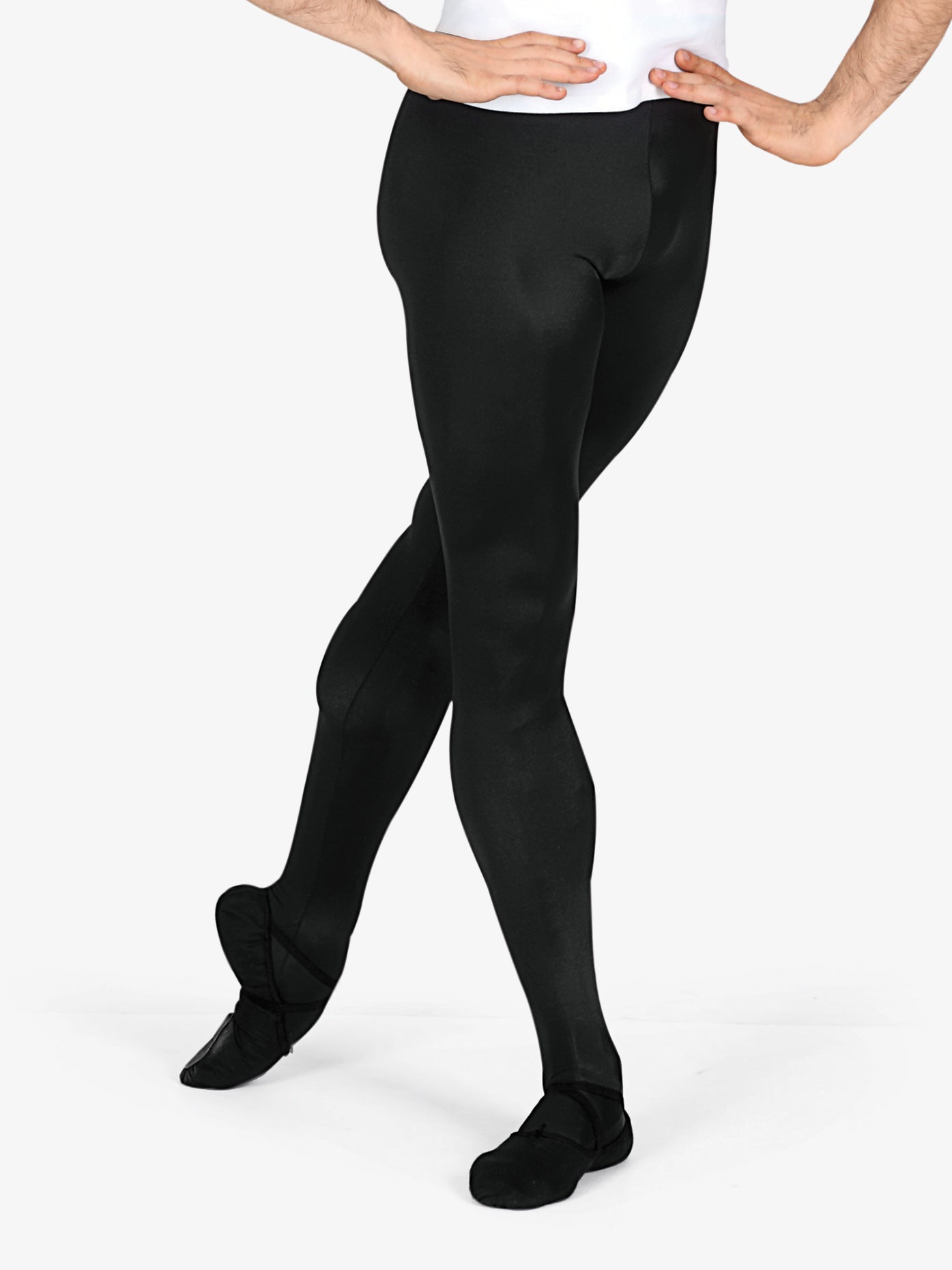 Men Tights - Black - Footed - M Stevens - 1099