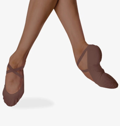 Ballet Shoes - Stretch Canvas - WALNUT - Wear Moi