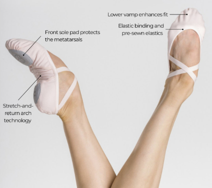 Ballet Shoes - Stretch Canvas - GREY - Wear Moi