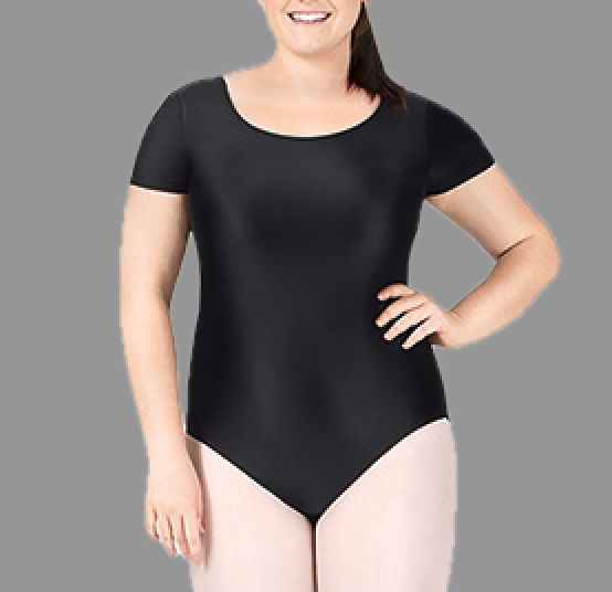 Short Sleeved Leotard - Black