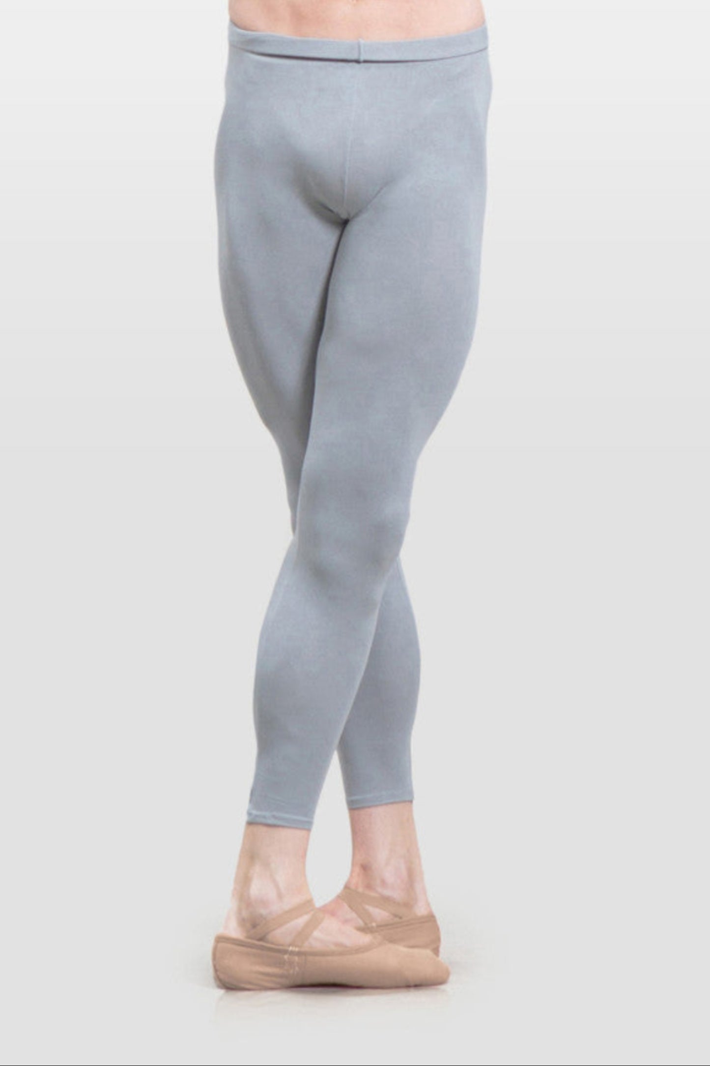 MENS GREY DANCE TIGHTS - FOOTLESS - Microfiber