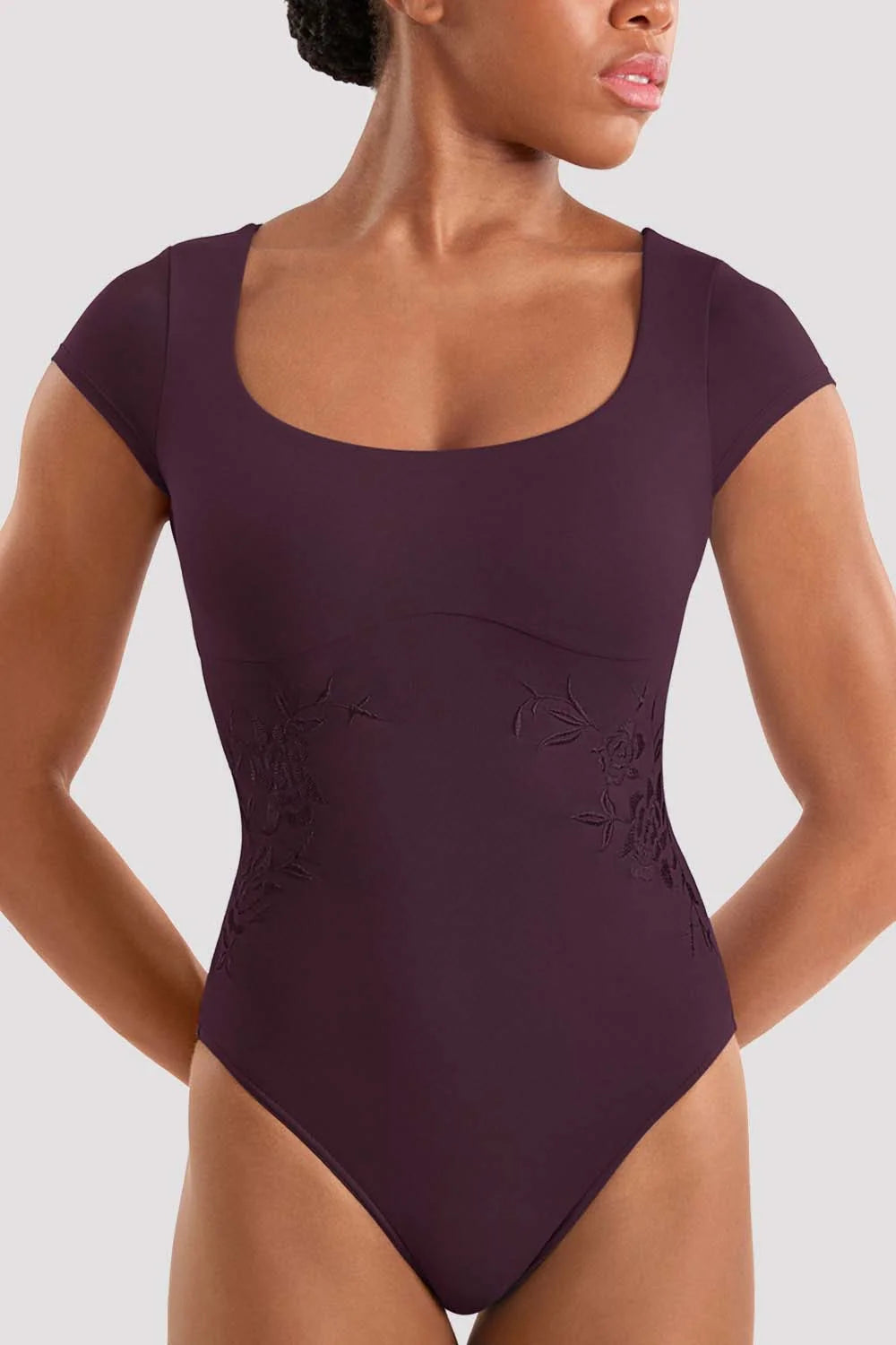 Floral Cap Sleeve Leotard M20010LM