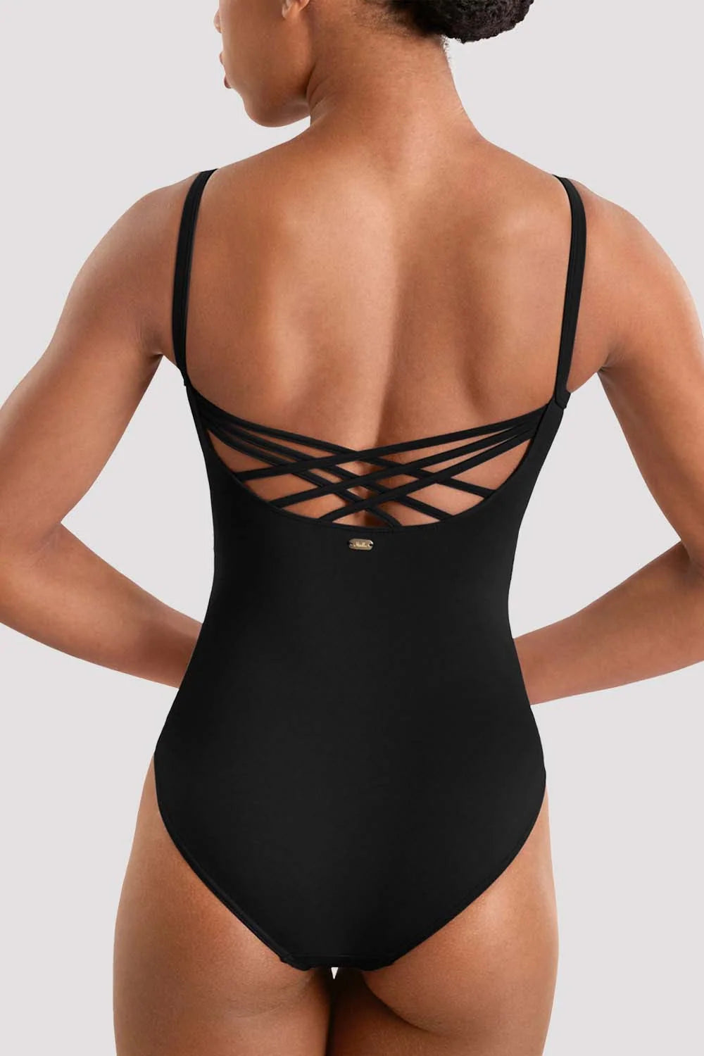 Floral Embroidered Cross Back Leotard M70008LM